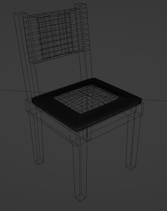 Wooden Chair 3d Model  3D model_3