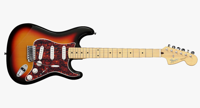 Fender Stratocaster Electric Guitar 3D model