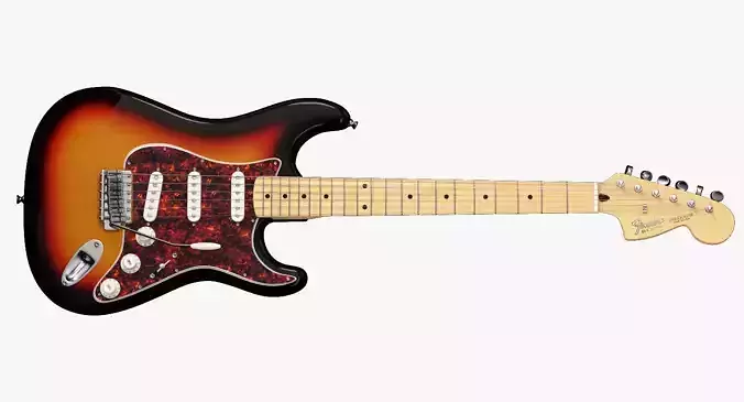 Fender Stratocaster Electric Guitar 3D model