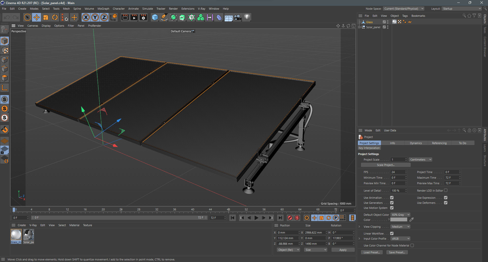 Solar Panel Low-poly 3D model_11
