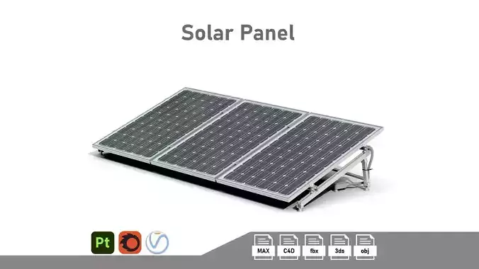 Solar Panel Low-poly 3D model