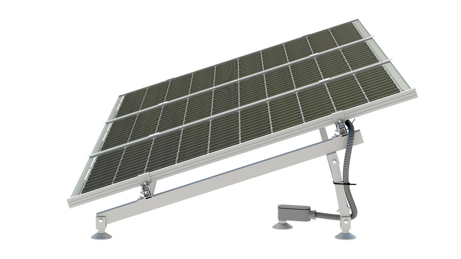 Solar Panel Low-poly 3D model_3