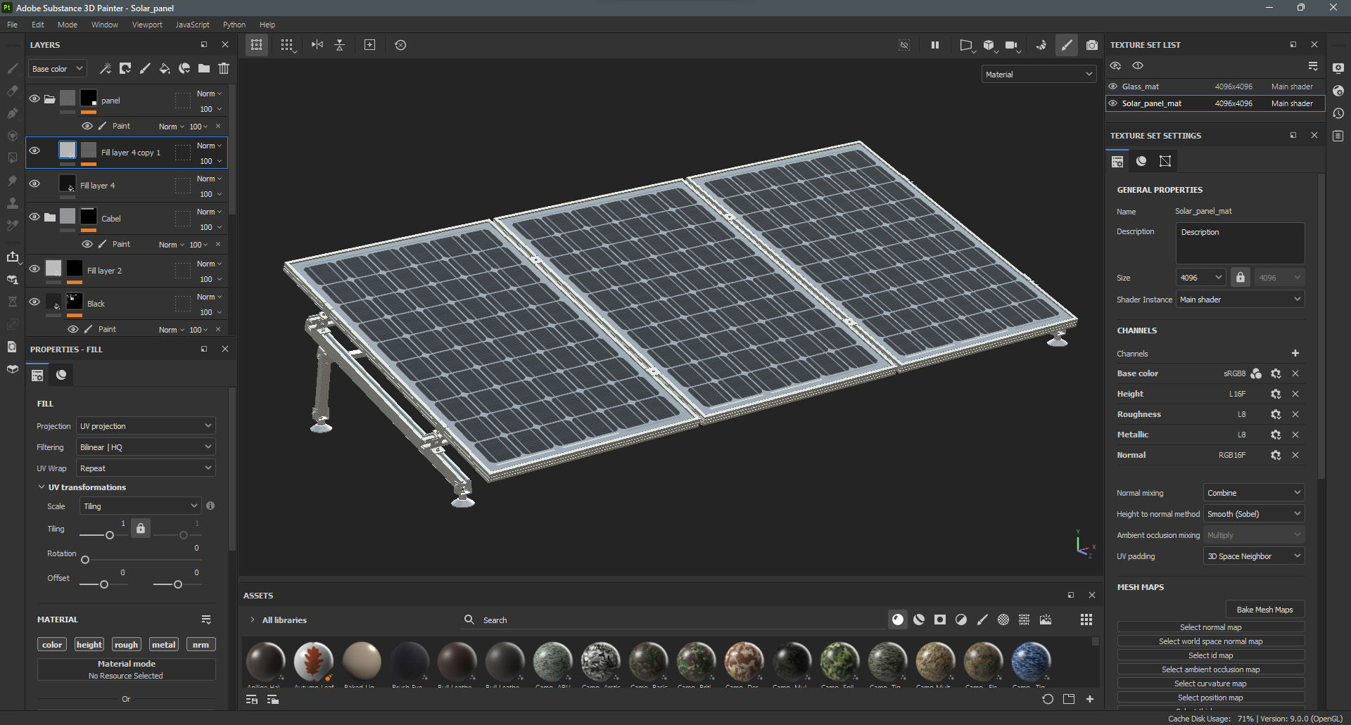 Solar Panel Low-poly 3D model_12