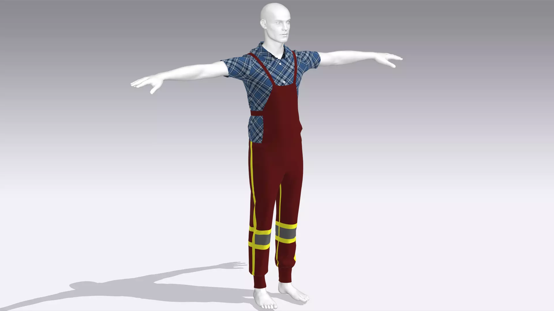 Worker Cloth Low-poly 3D model_0
