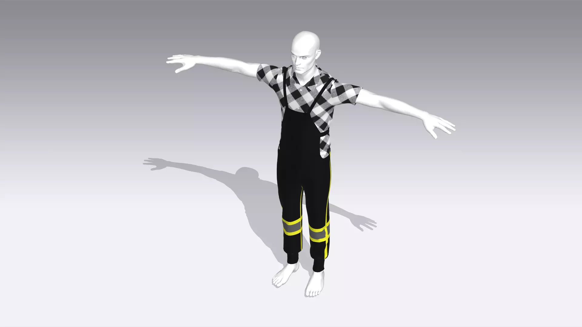 Worker Cloth Low-poly 3D model_0