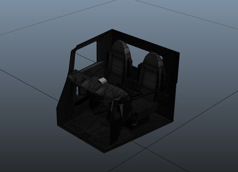 Kenworth W900L lowboy semitruck Low-poly 3D model_48