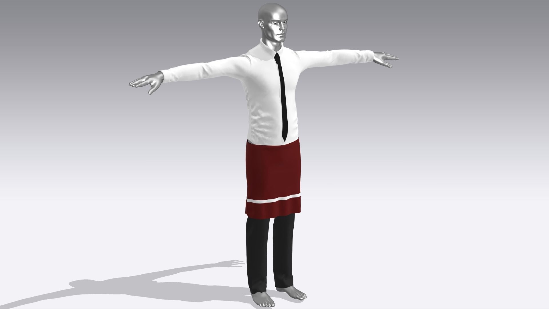 3D model Waiter Clothes VR / AR / low-poly | CGTrader