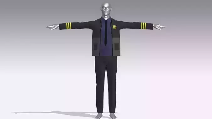 Guard Uniform Low-poly 3D model