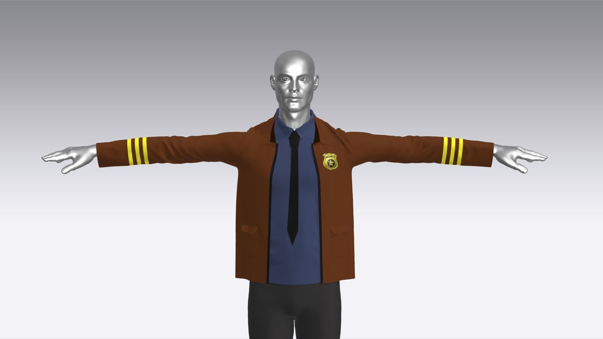 Guard Uniform Low-poly 3D model_4