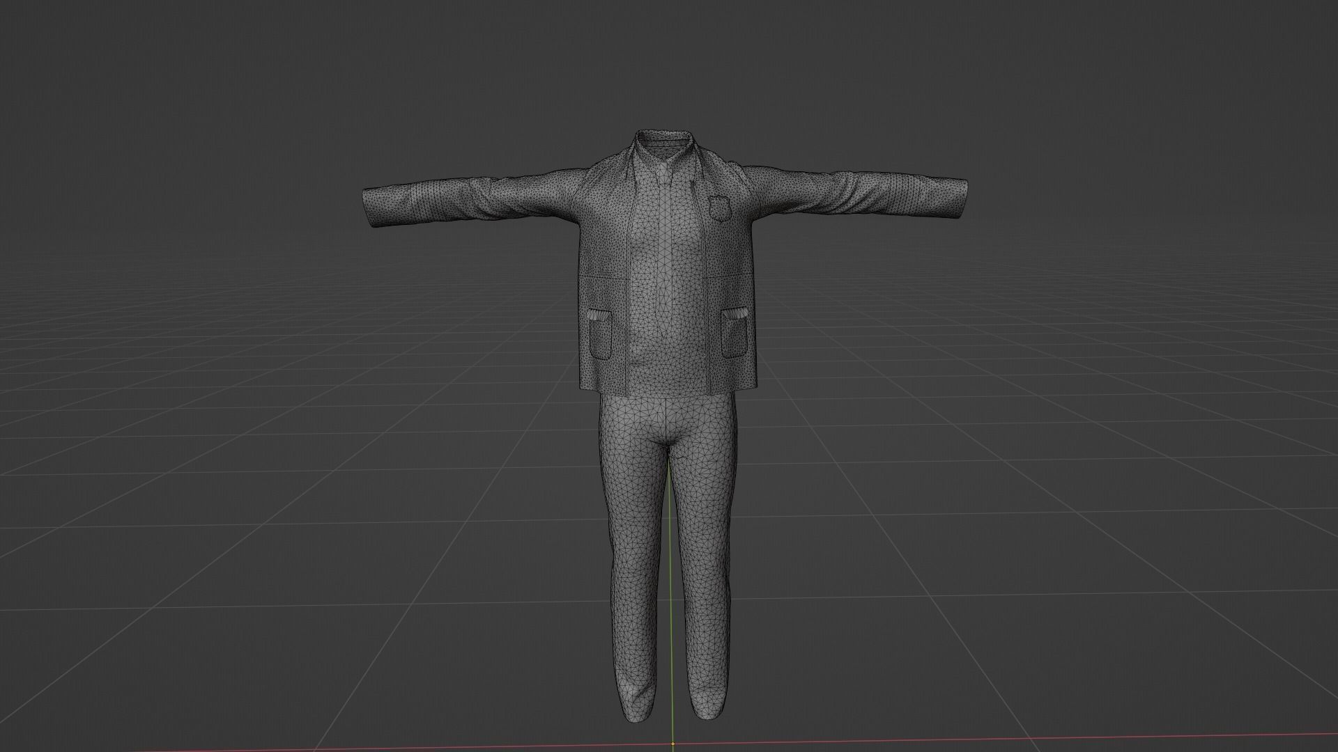 Guard Uniform Low-poly 3D model_7