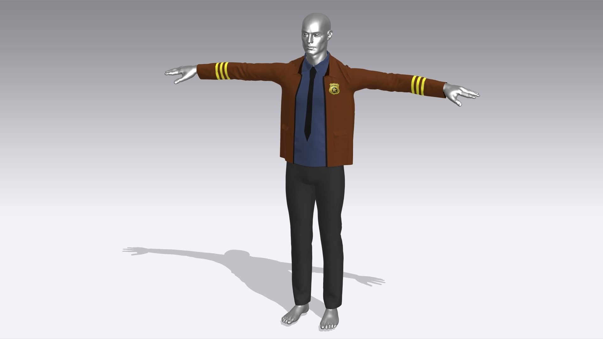 Guard Uniform Low-poly 3D model_6