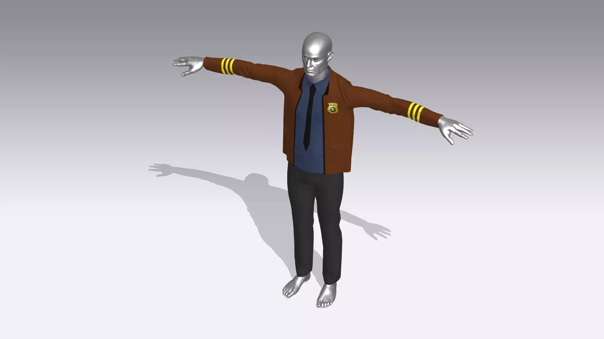 Guard Uniform Low-poly 3D model_0