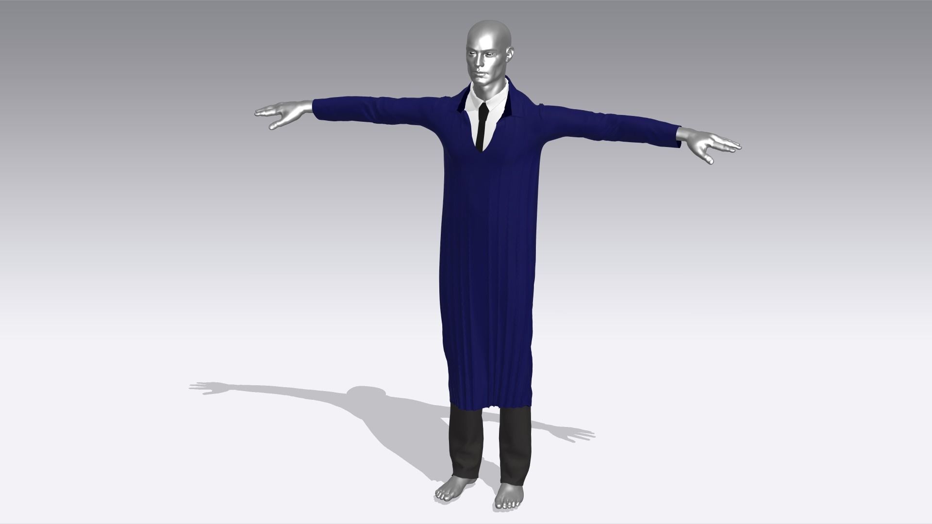 Judge Costume Low-poly 3D model_6