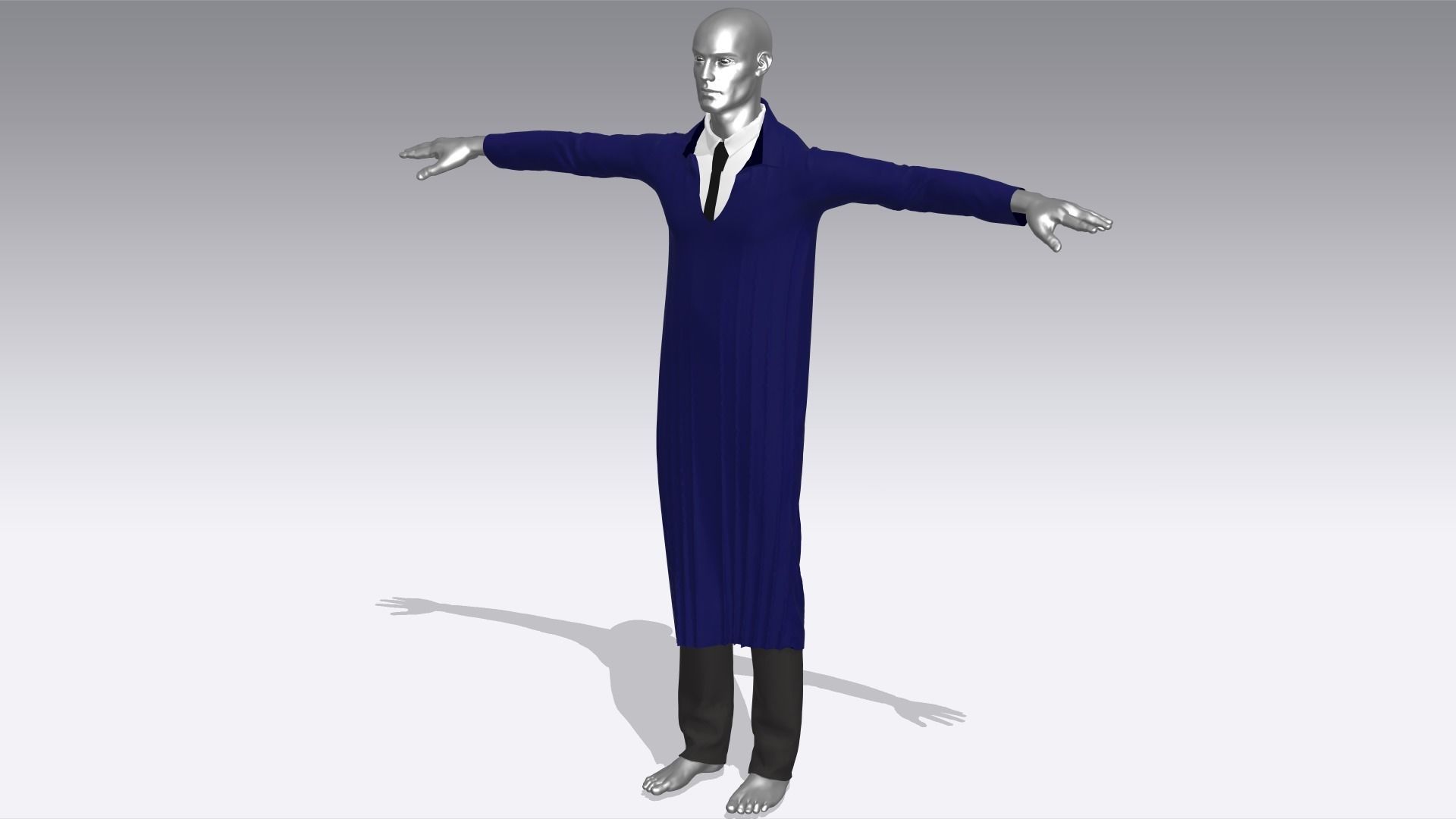 Judge Costume Low-poly 3D model_3
