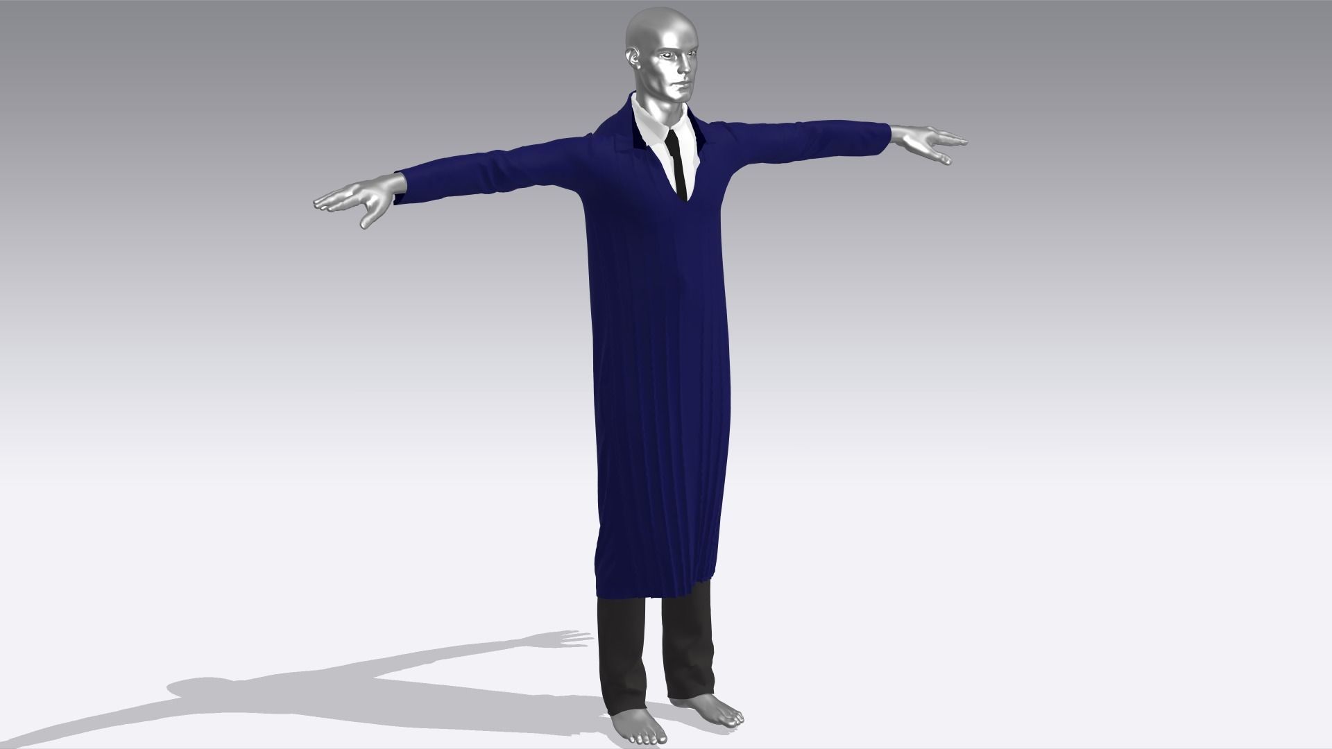 Judge Costume Low-poly 3D model_2