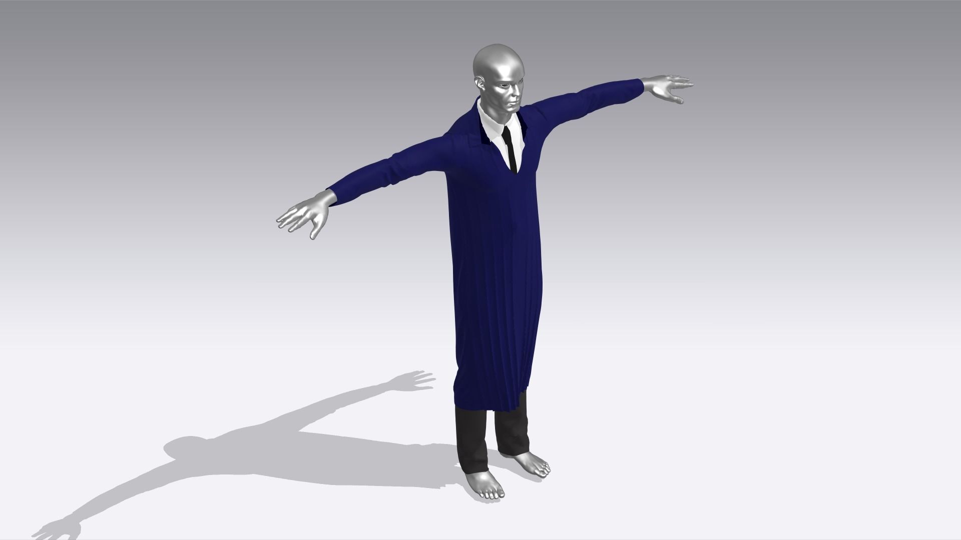 Judge Costume Low-poly 3D model_4