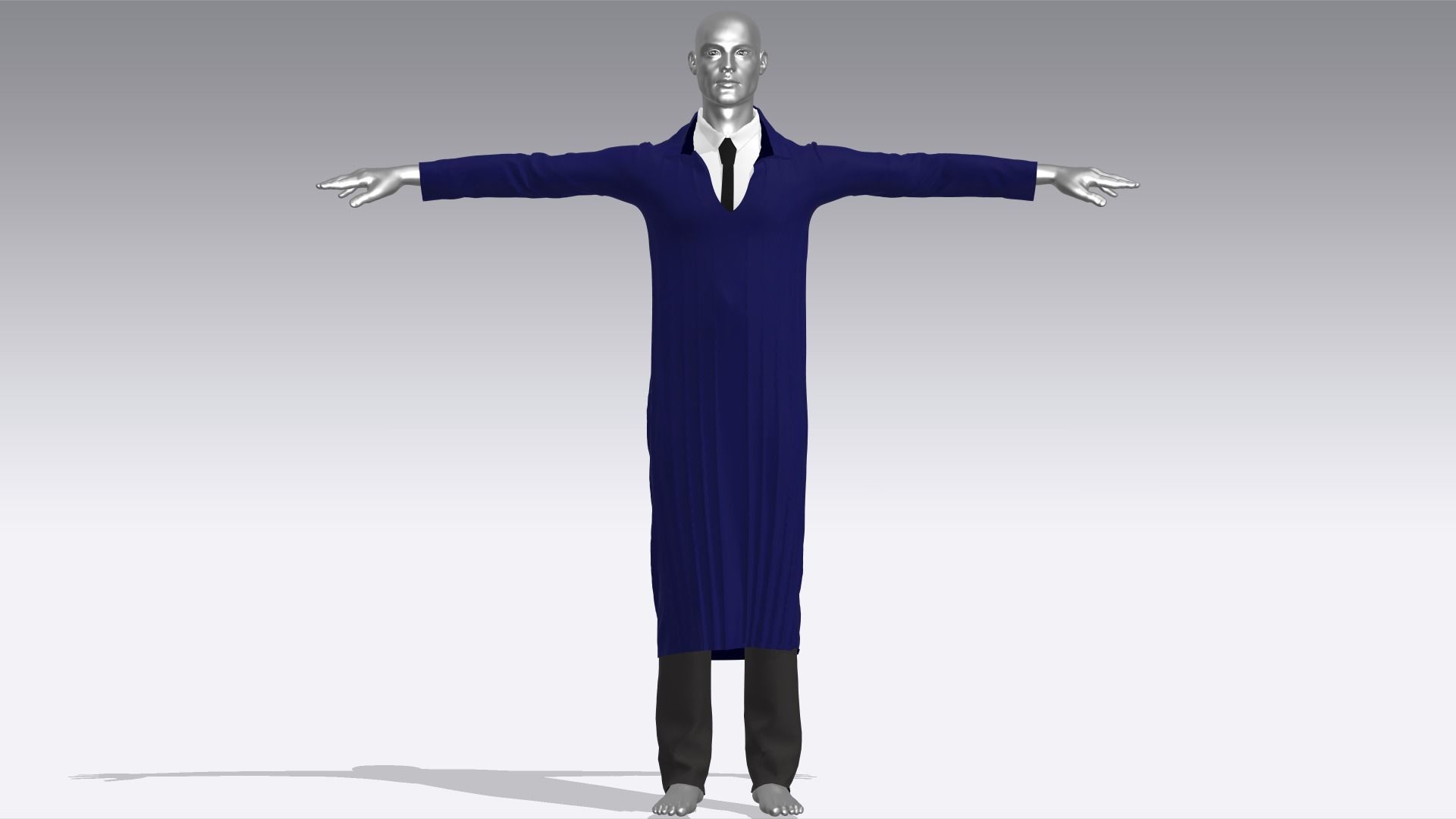 Judge Costume Low-poly 3D model_1