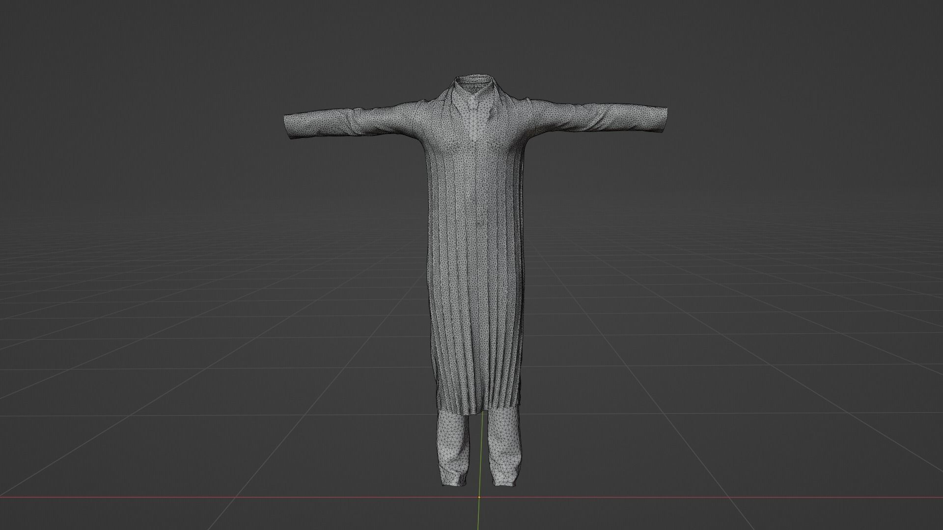 Judge Costume Low-poly 3D model_7