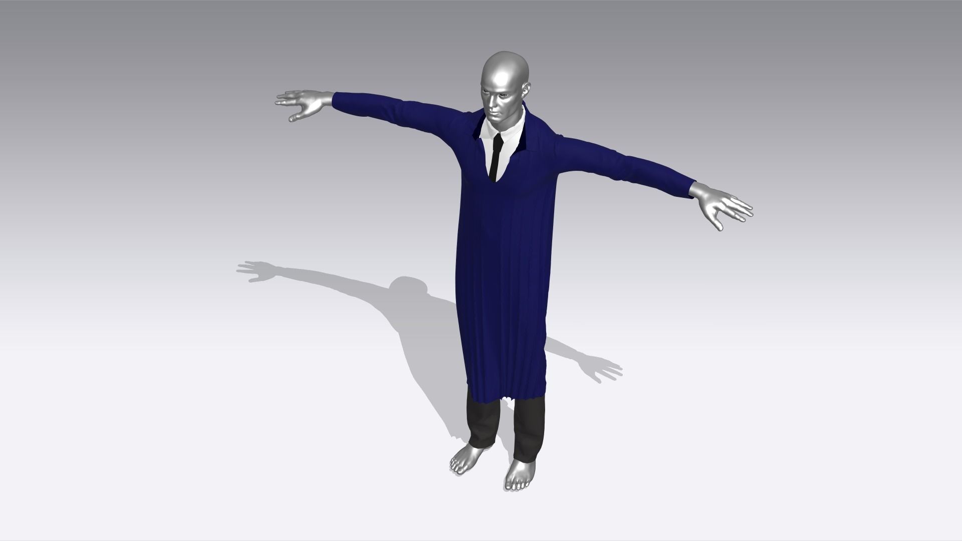 Judge Costume Low-poly 3D model_5