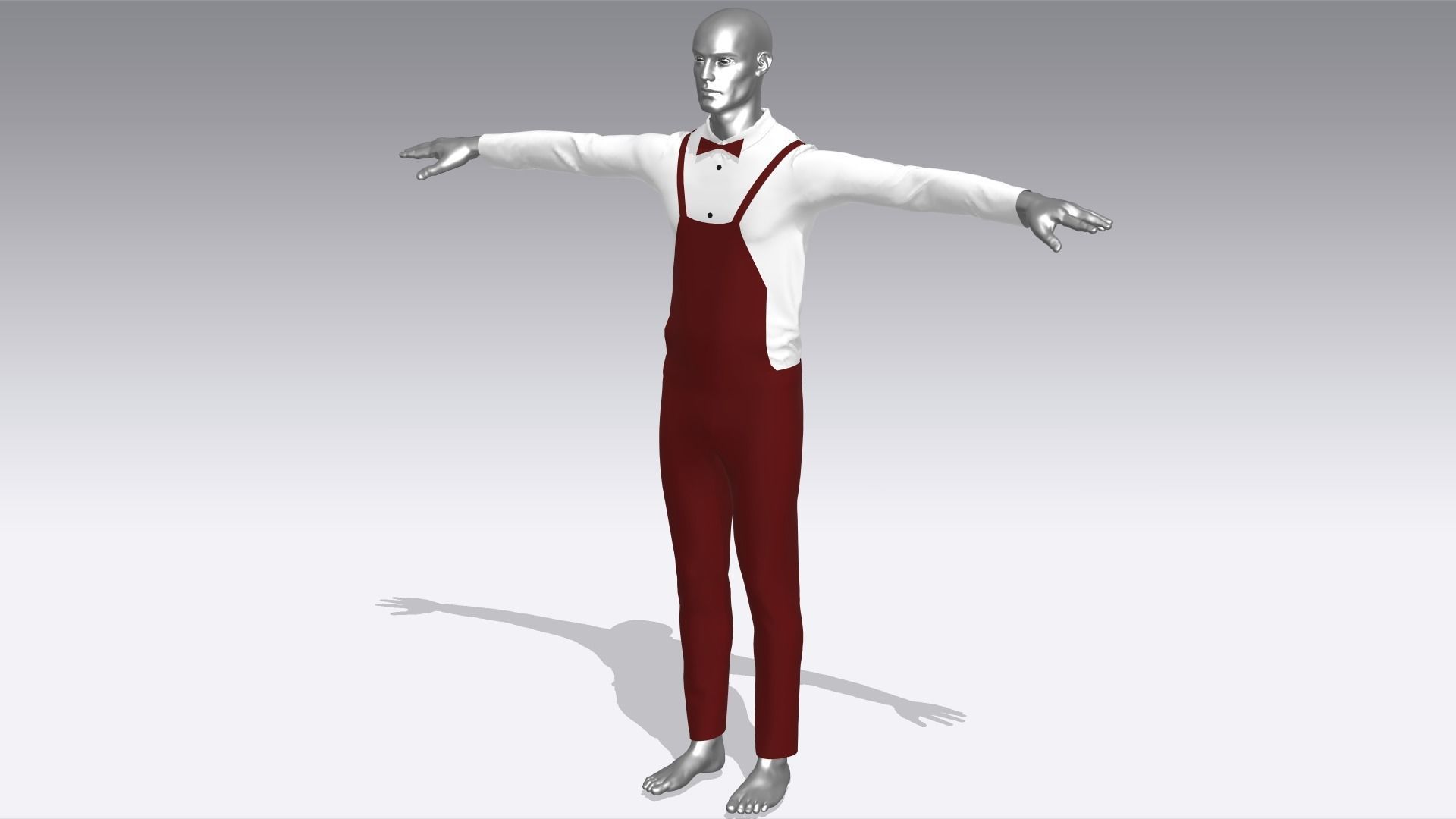 Servant Suit Low-poly 3D model_3