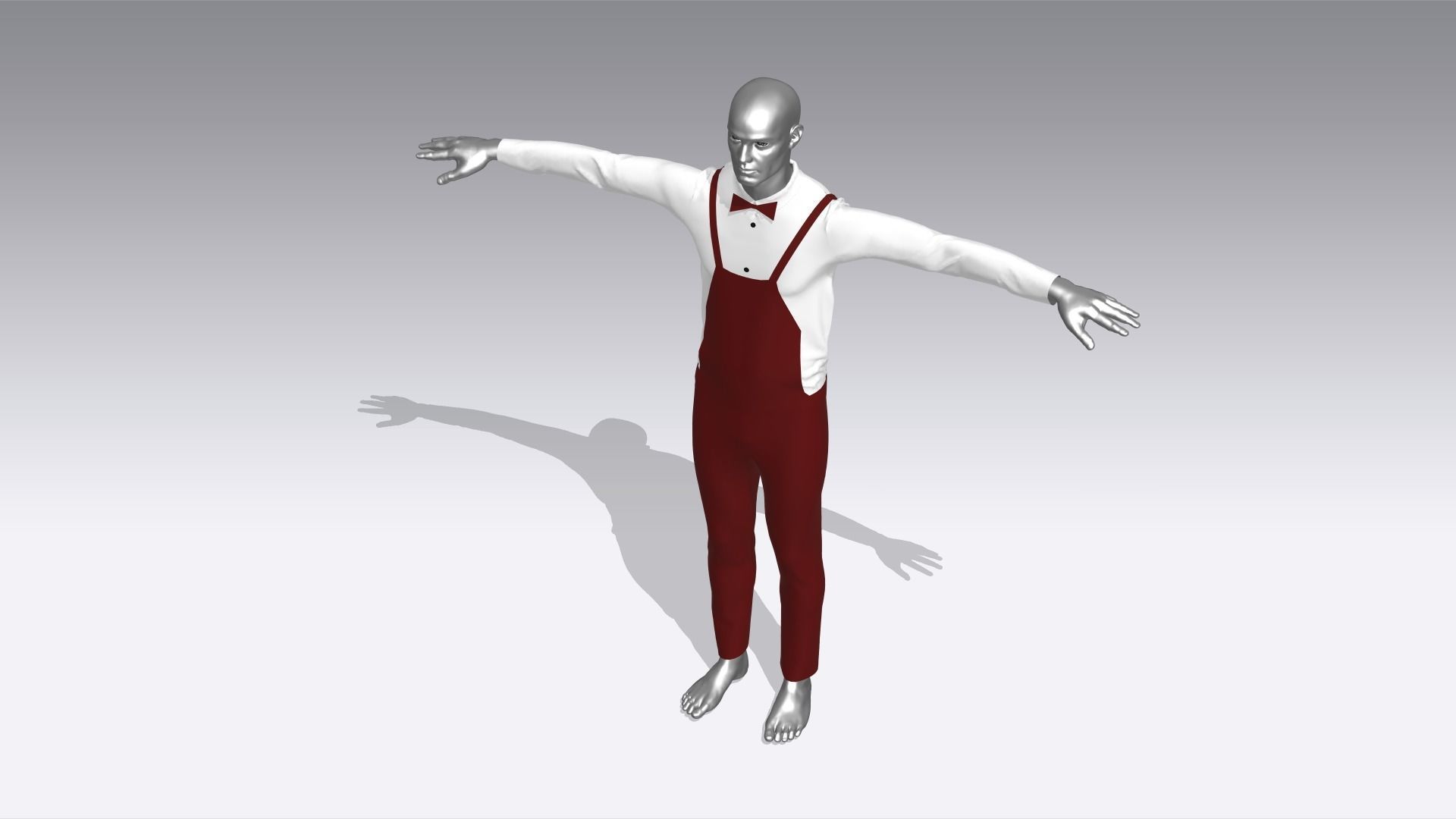 Servant Suit Low-poly 3D model_5