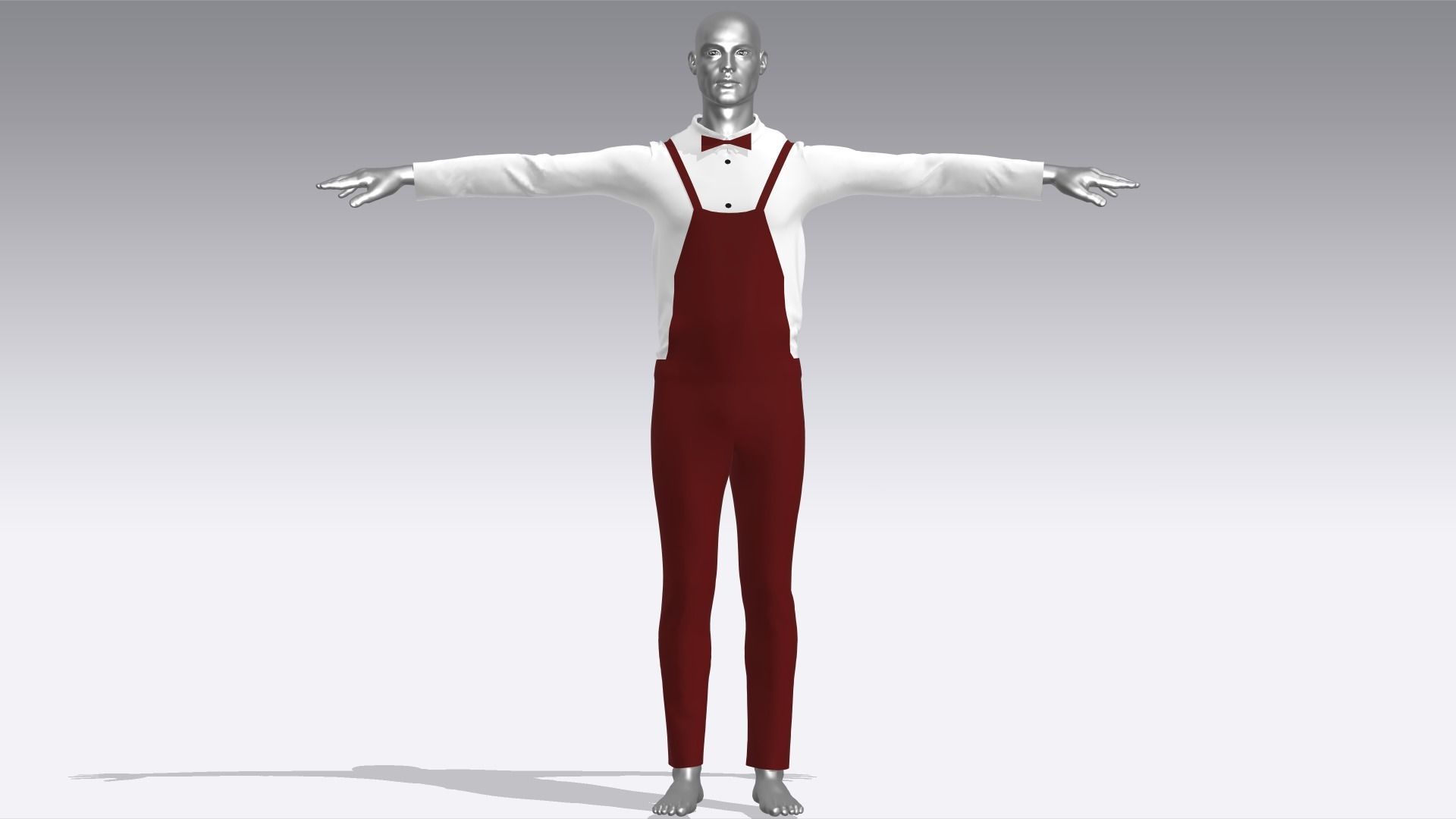 Servant Suit Low-poly 3D model_1