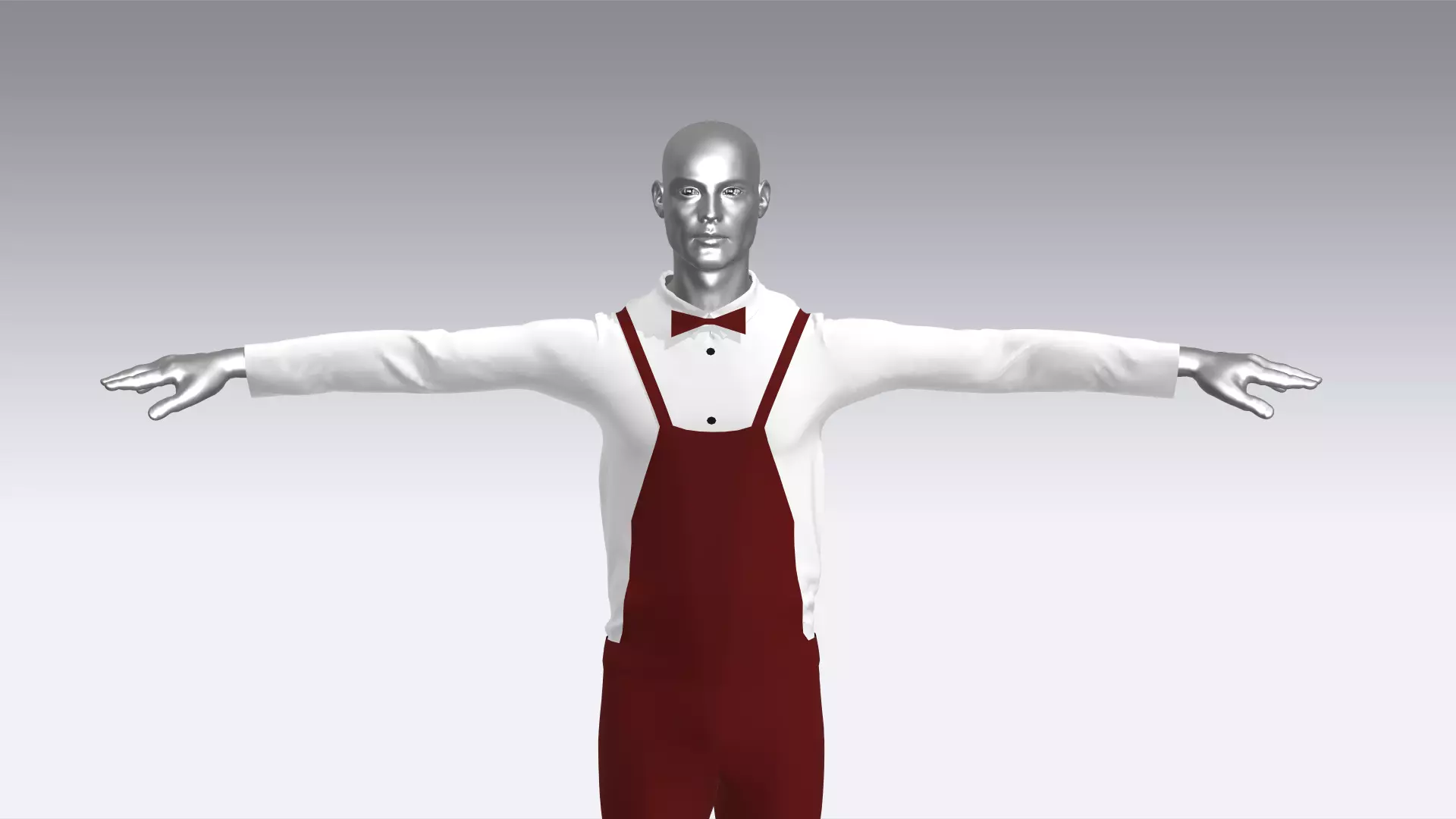 Servant Suit Low-poly 3D model_0