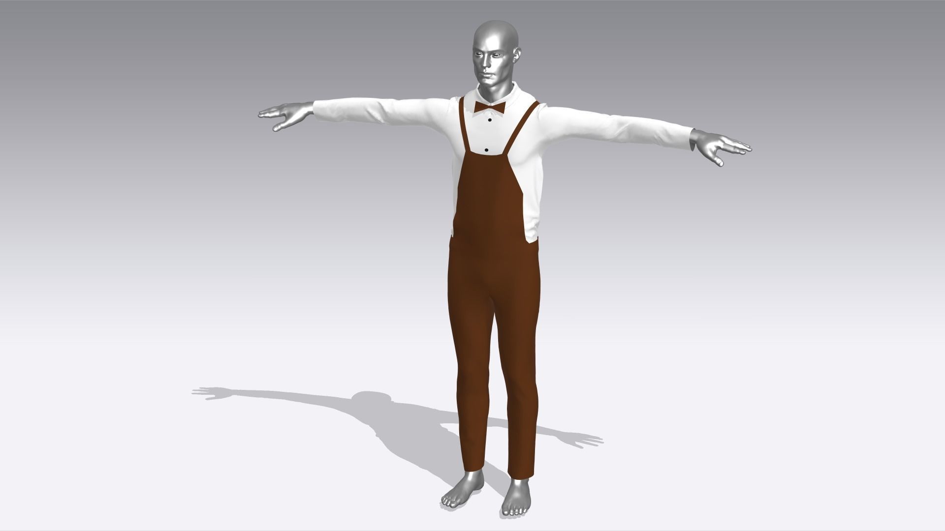 Servant Suit Low-poly 3D model_6