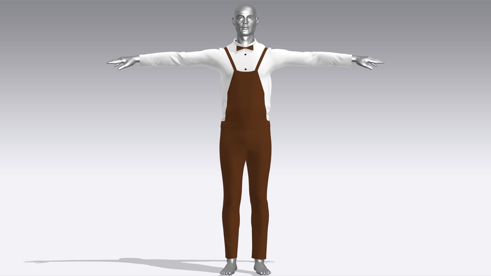 Servant Suit Low-poly 3D model_1