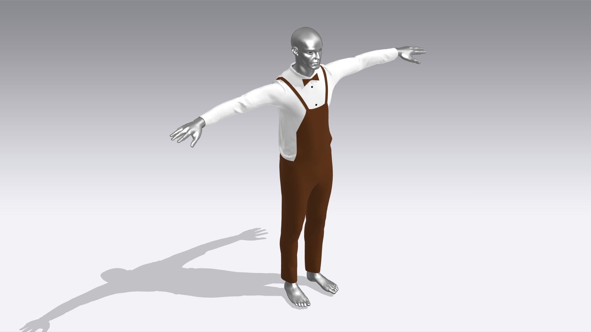 Servant Suit Low-poly 3D model_4
