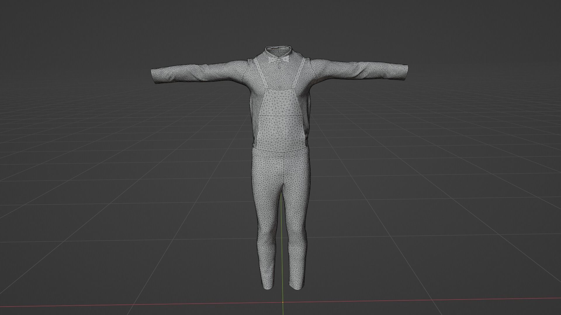 Servant Suit Low-poly 3D model_7