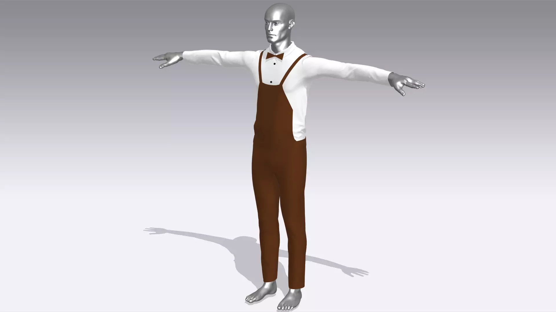 Servant Suit Low-poly 3D model_0