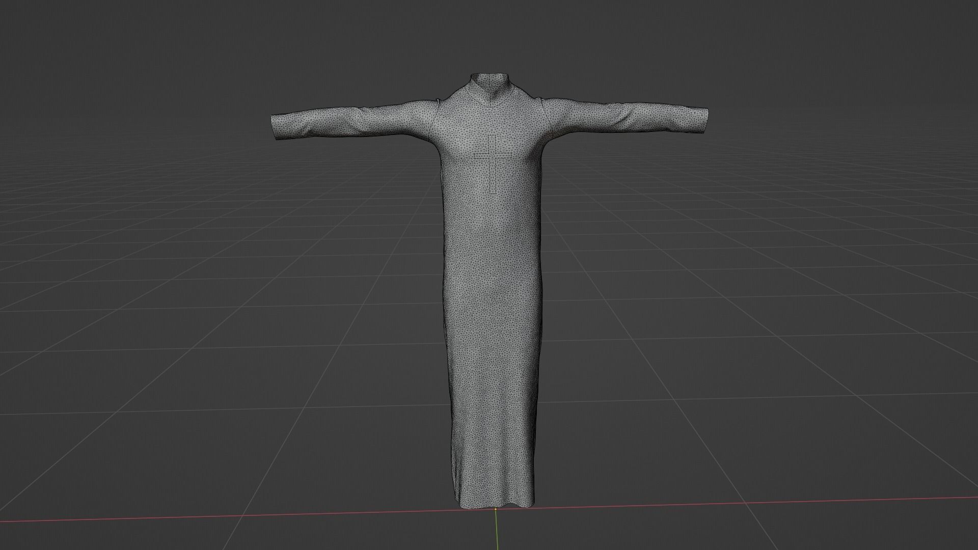 Priest Clerical Clothing Low-poly 3D model_7