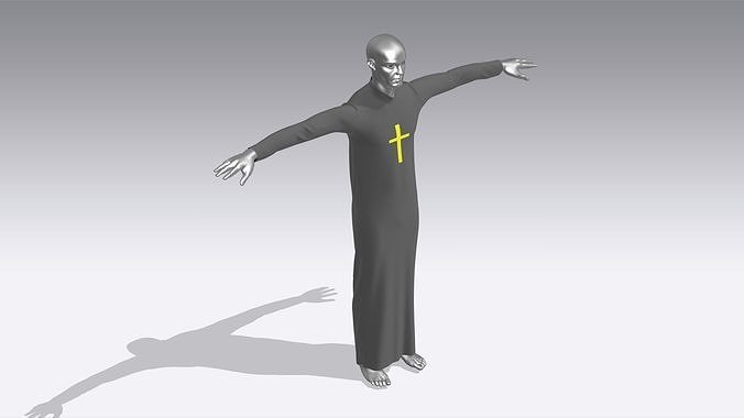 Priest Clerical Clothing Low-poly 3D model