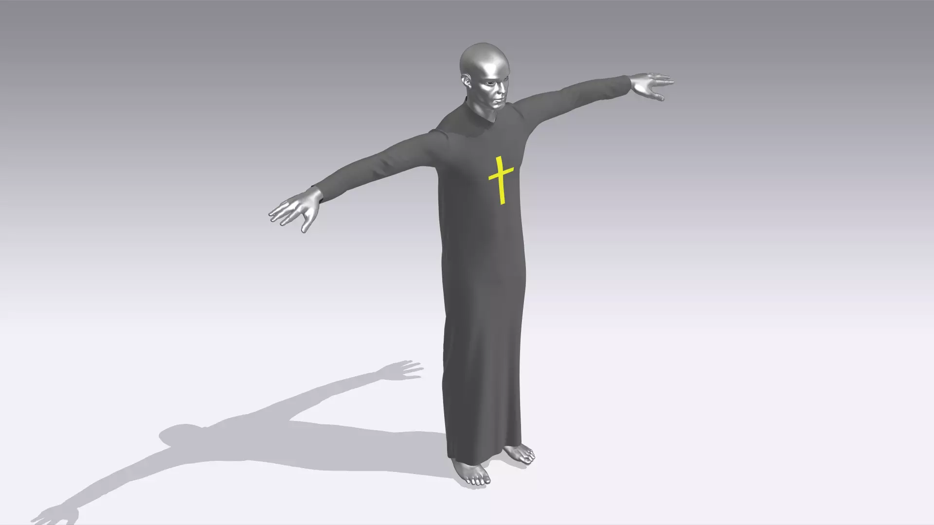 Priest Clerical Clothing Low-poly 3D model_0