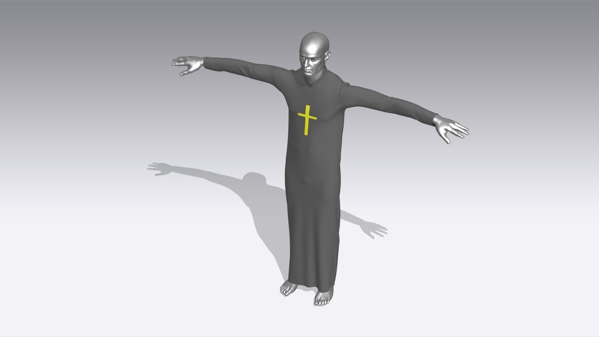 Priest Clerical Clothing Low-poly 3D model_5