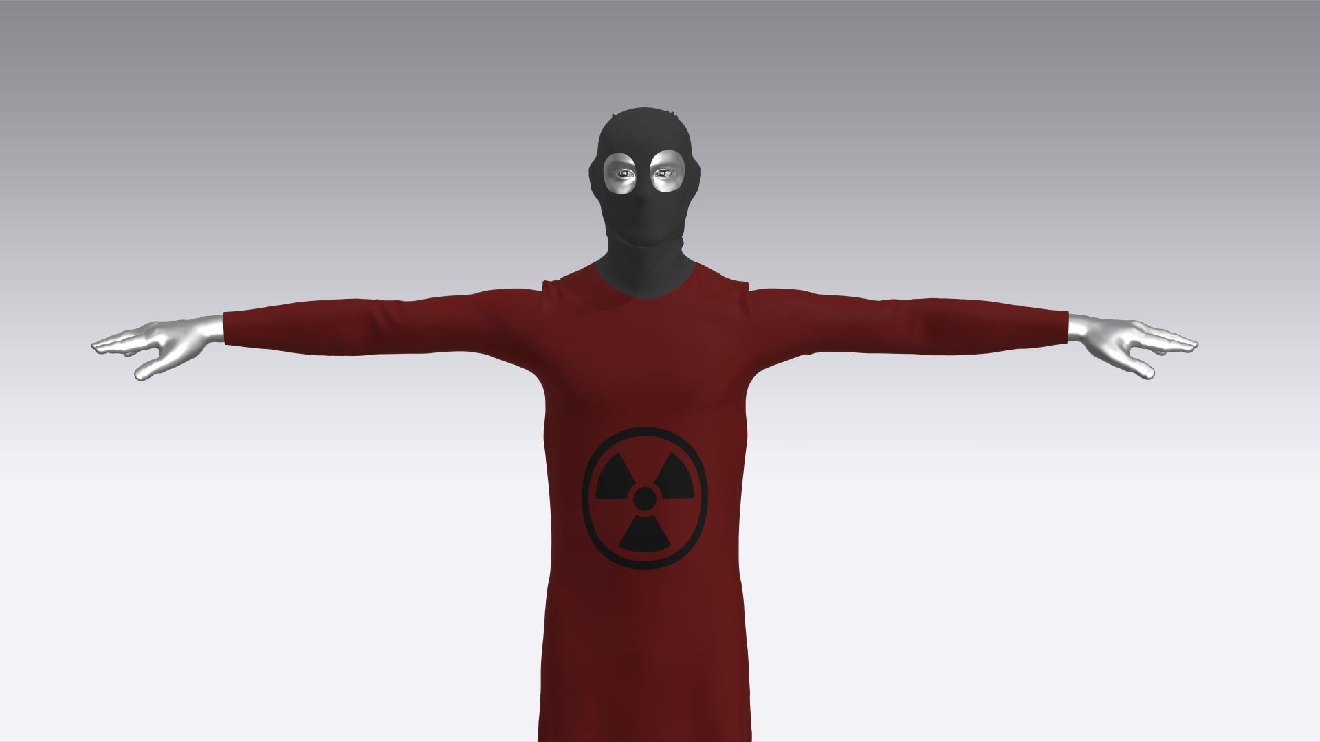 Hazmat Suits Low-poly 3D model_3