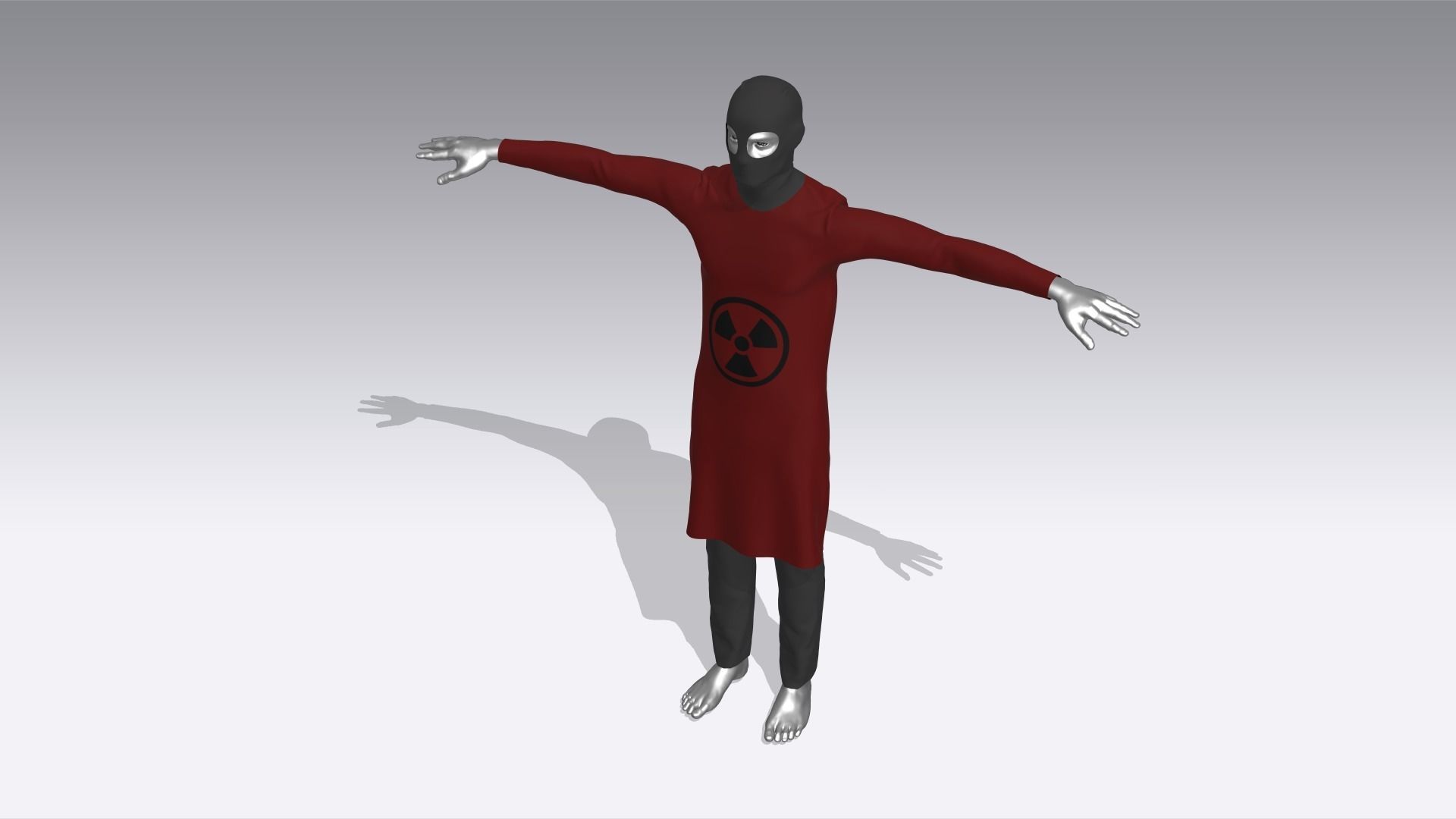 Hazmat Suits Low-poly 3D model_5