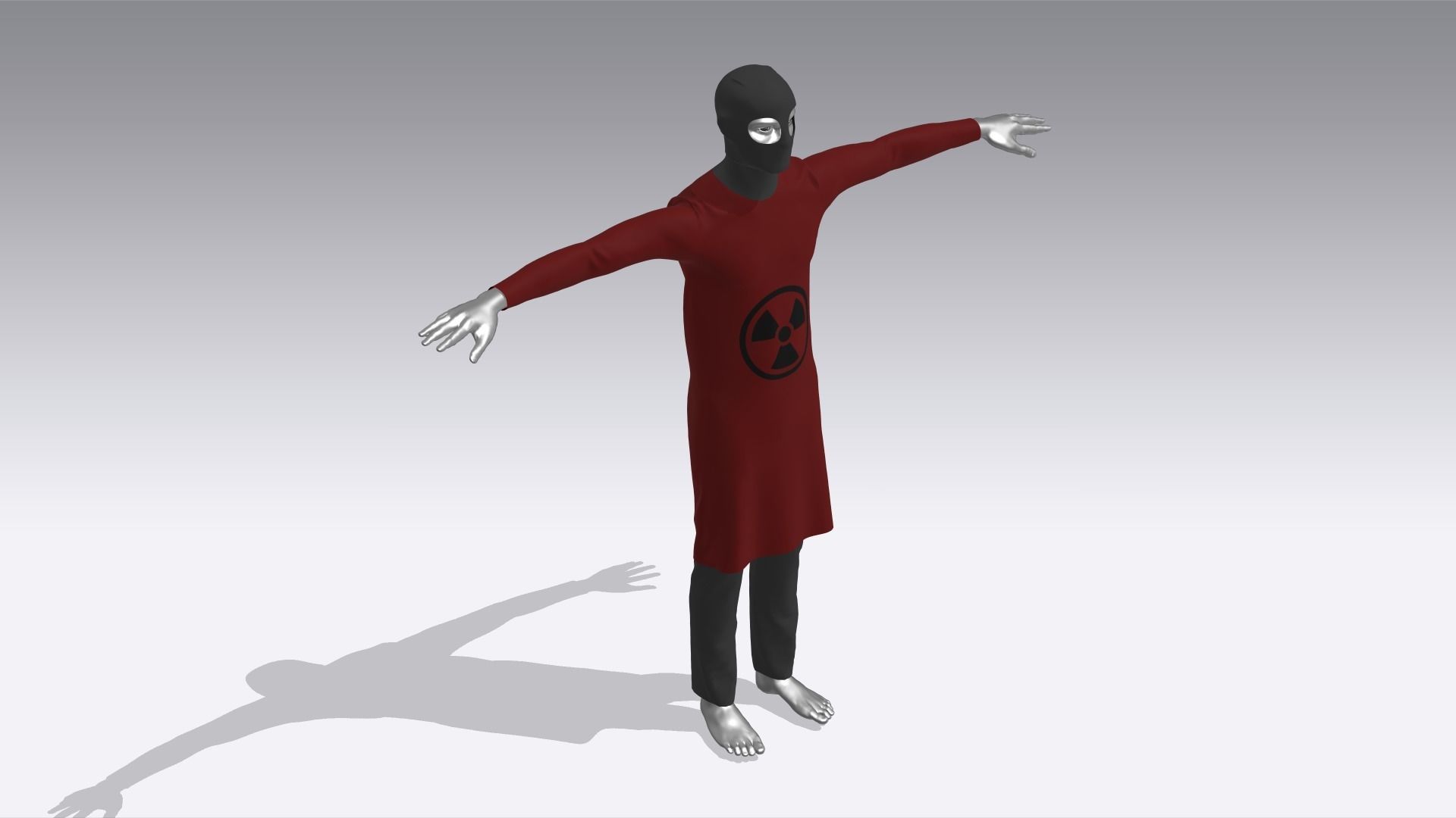 Hazmat Suits Low-poly 3D model_4