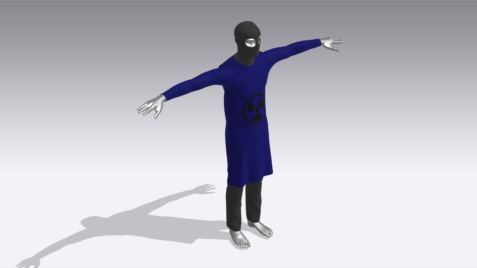 Hazmat Suits Low-poly 3D model_4