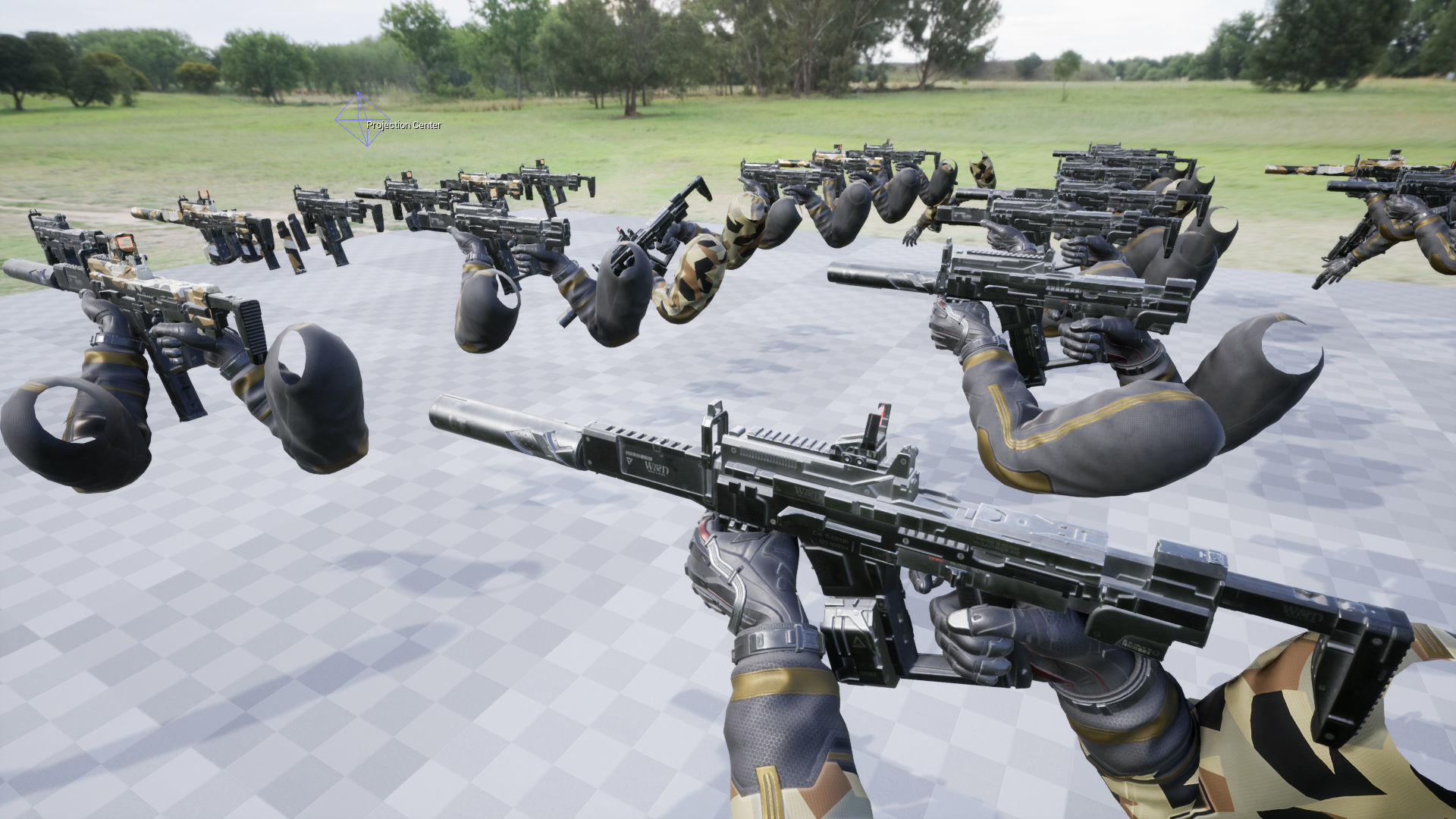 Sci-fi SMG2 Low-poly 3D model_10