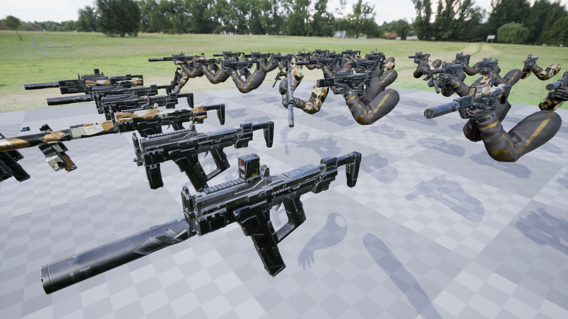 Sci-fi SMG2 Low-poly 3D model_9