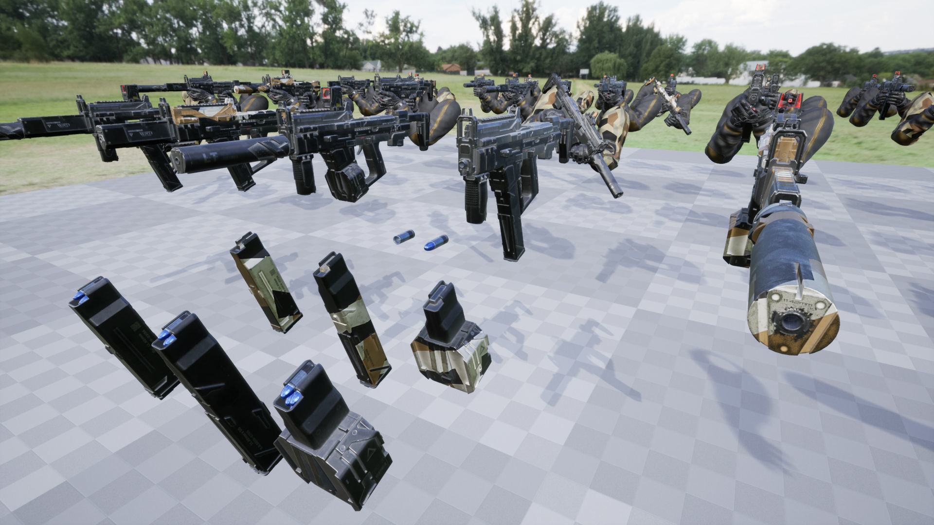 Sci-fi SMG2 Low-poly 3D model_8