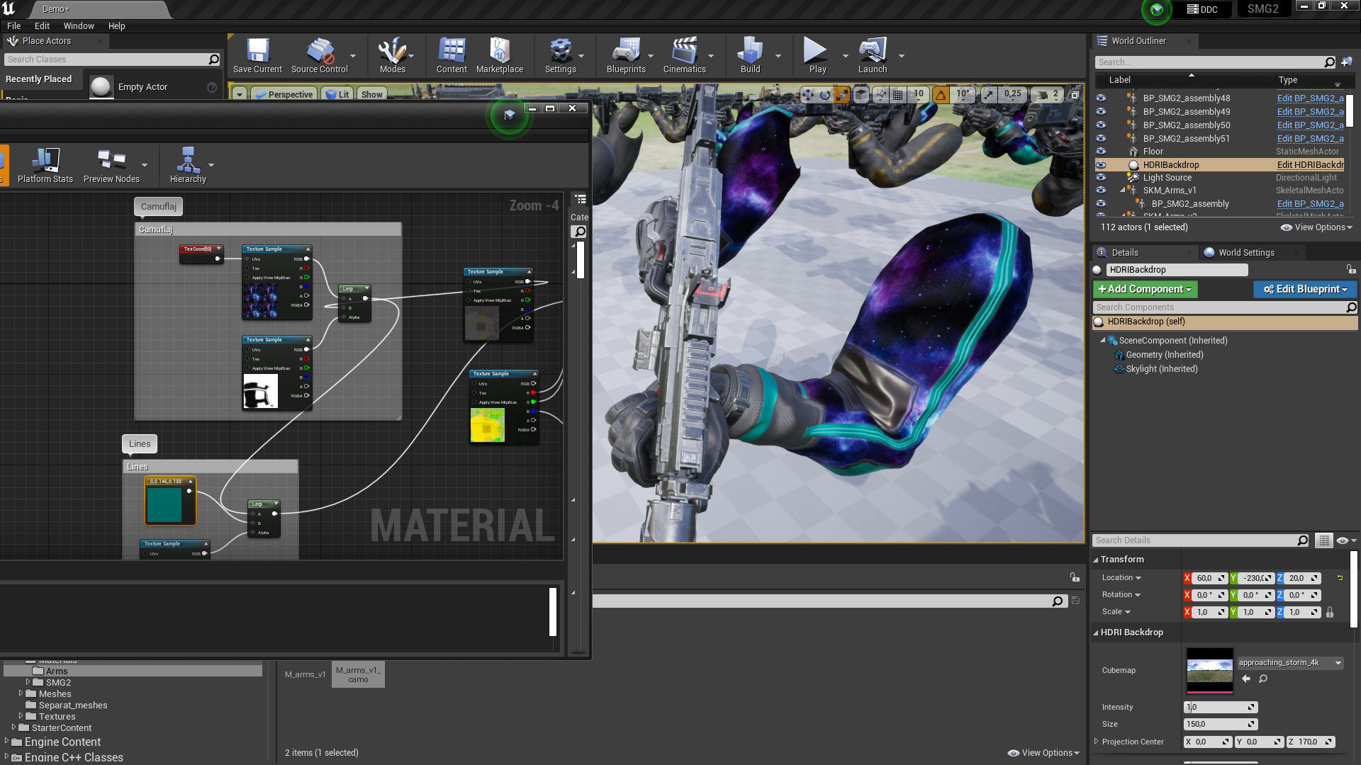 Sci-fi SMG2 Low-poly 3D model_17