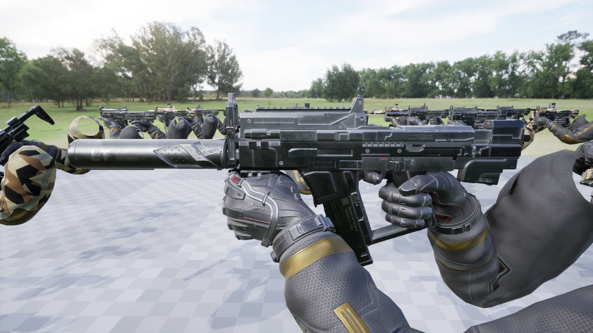 Sci-fi SMG2 Low-poly 3D model_11