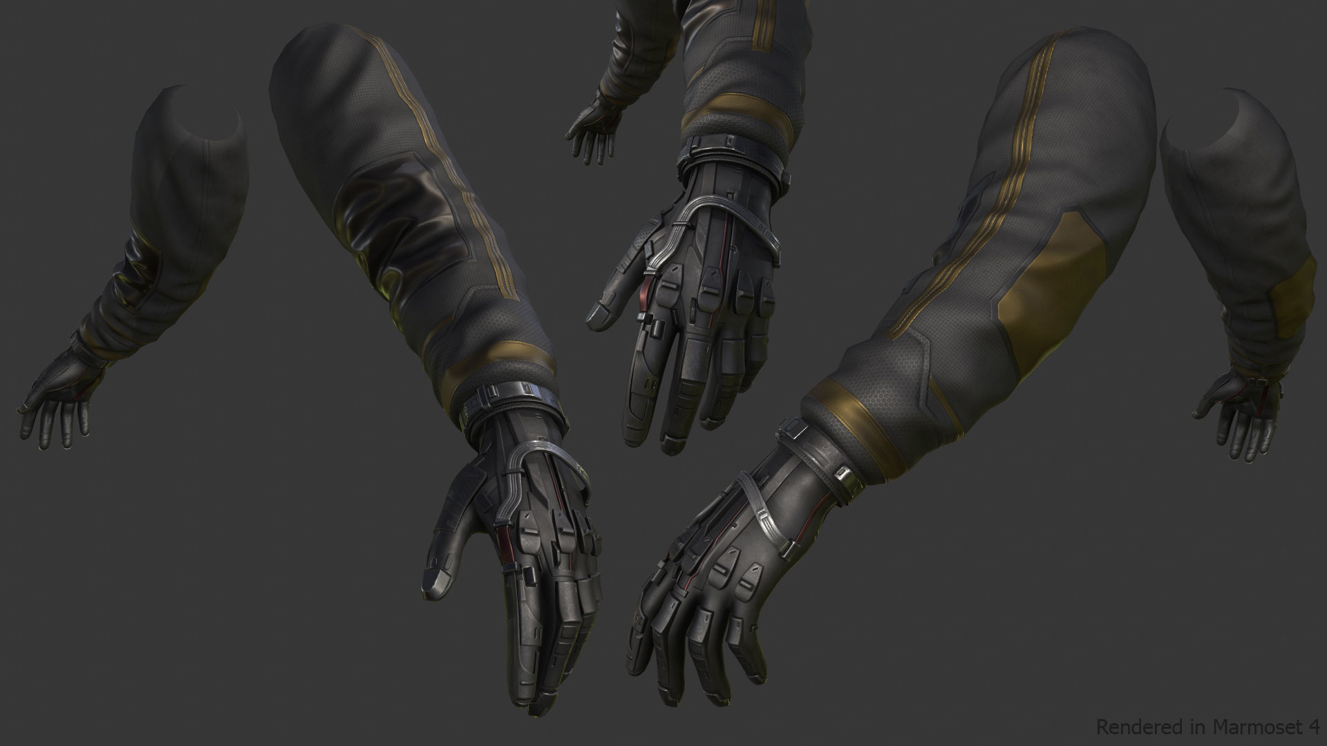 Sci-fi SMG2 Low-poly 3D model_7