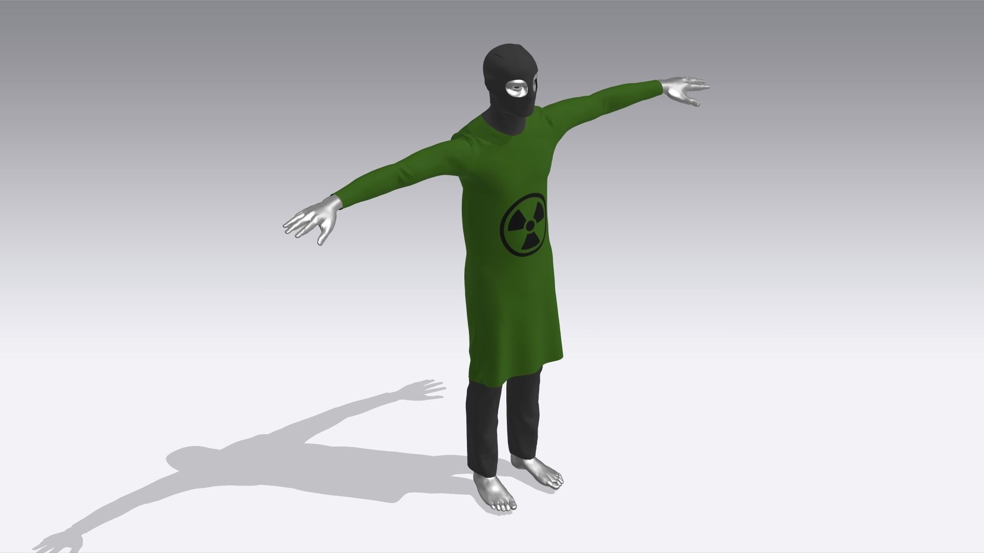 Hazmat Suits Low-poly 3D model_4