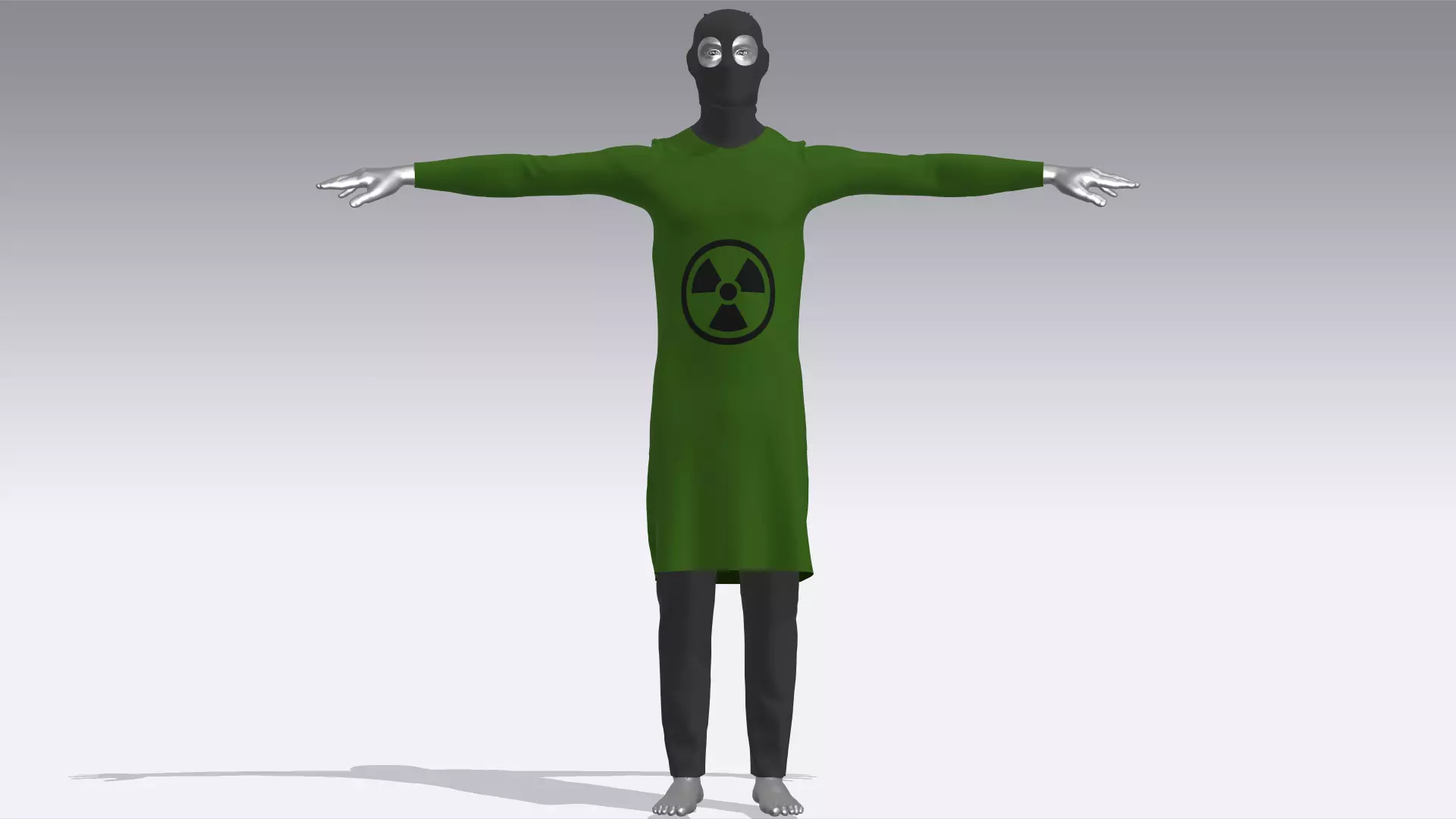 Hazmat Suits Low-poly 3D model_0