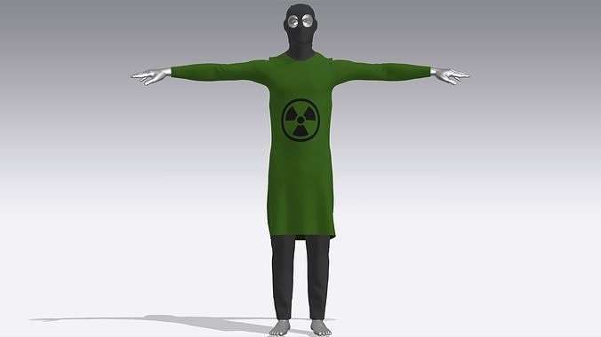 Hazmat Suits Low-poly 3D model