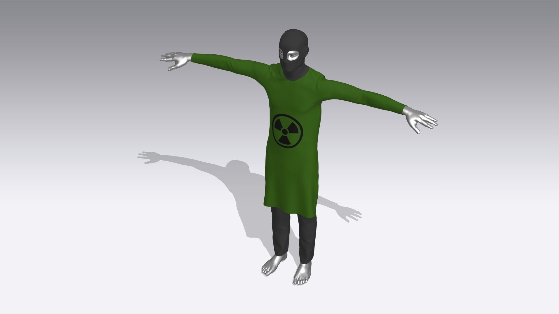 Hazmat Suits Low-poly 3D model_5